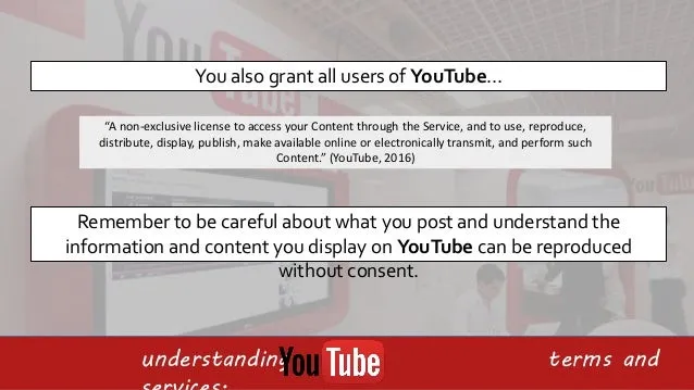 Understanding YouTube Terms and conditions