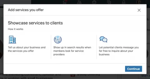 How to Add Services to your LinkedIn Profile