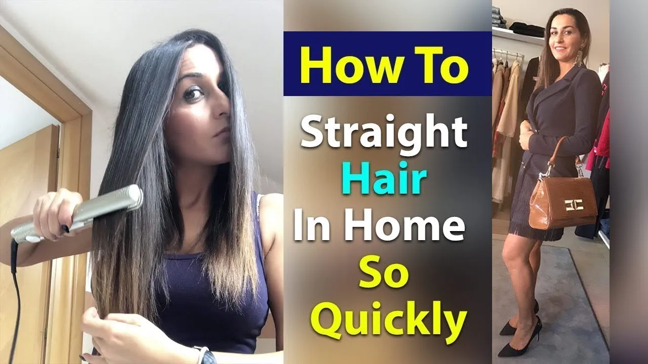 How To Straight Hair in Home  Hair Straightening At Home  YouTube