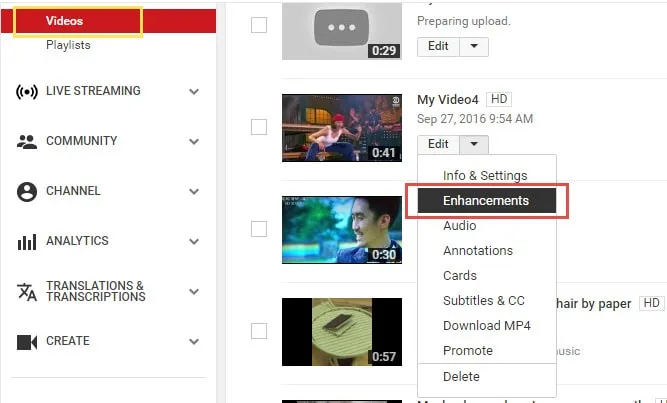 How to Use YouTube Enhancements to Improve Video Quality