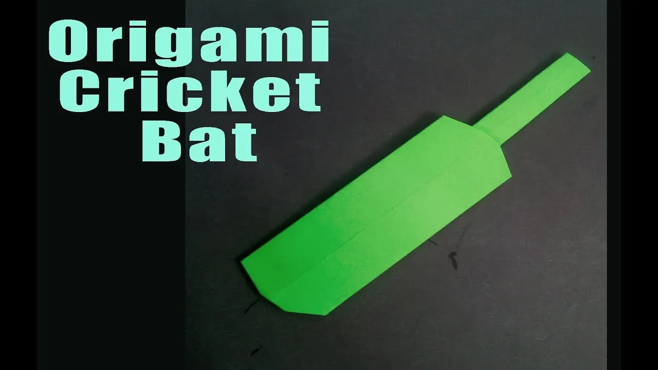 How to make a Paper Cricket Bat  Origami for Beginners  Creative 