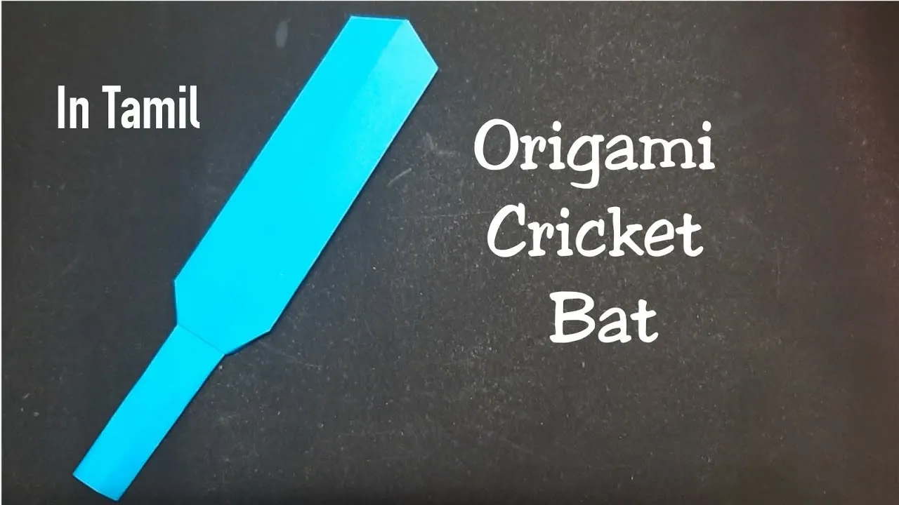 Origami Cricket bat DIY Cricket bat How to make a Cricket bat with 