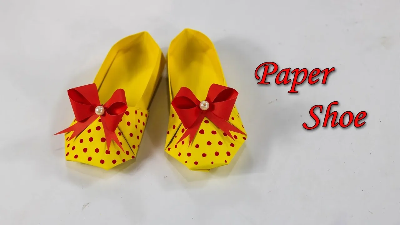 Origami Shoes DIY Tutorial  Paper Craft  Paper Folding Crafts  Shoe 