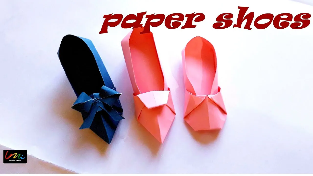 How to Make Paper Shoes with and without heels 2Models  YouTube