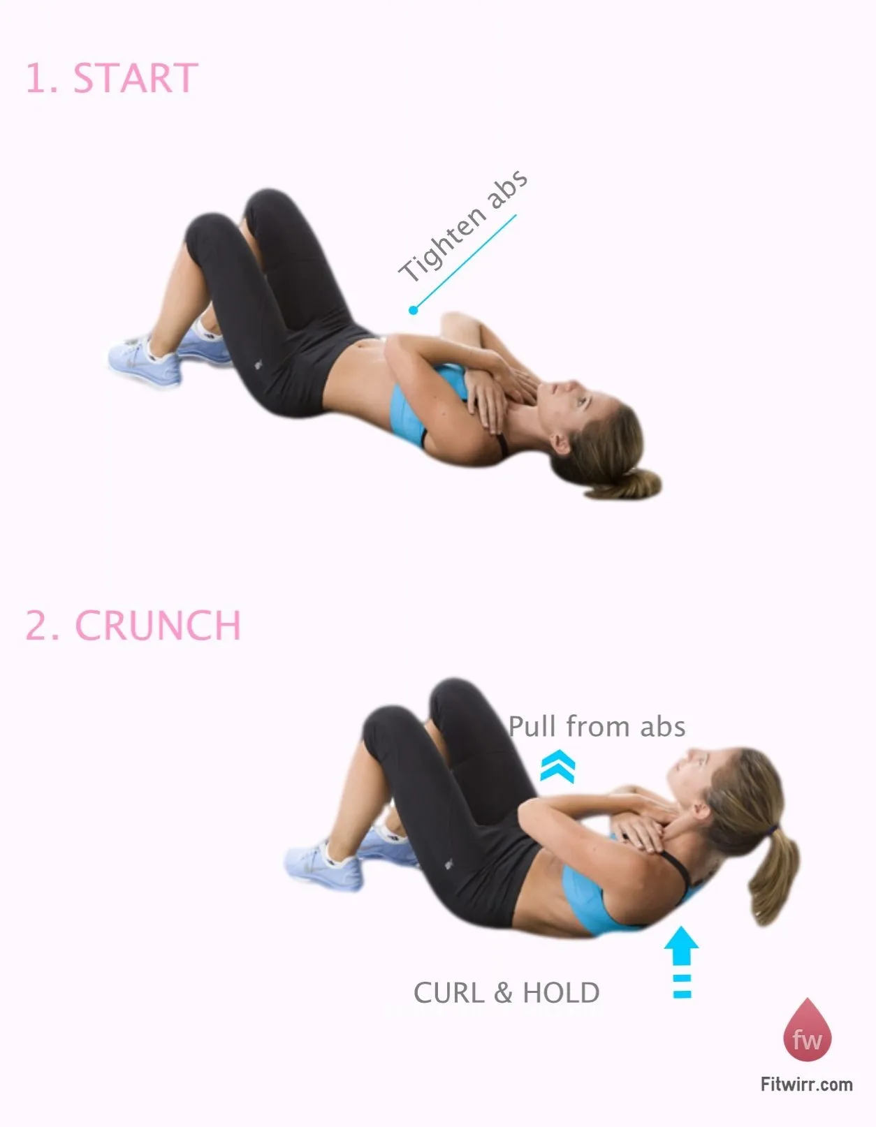 Cross Arm Crunch  Fitwirrcom  Flatten your tummy and lose muffin 