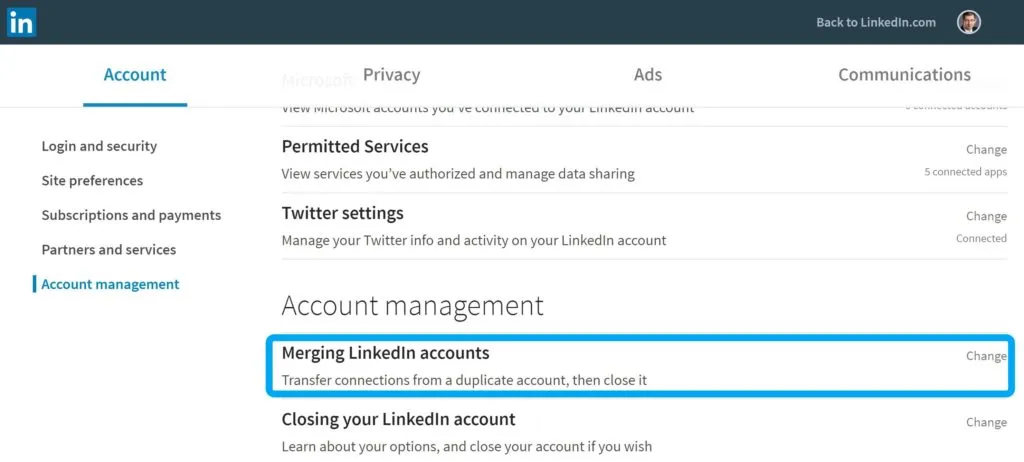 How to Merge Two LinkedIn Accounts