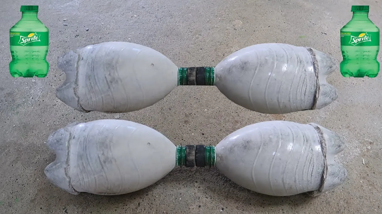 Homemade Dumbbells From Plastic Bottles  Diy Weights  YouTube