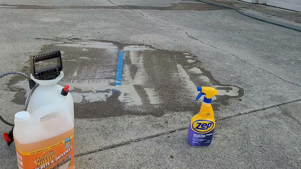 Remove Oil stains from DrivewayTest  YouTube