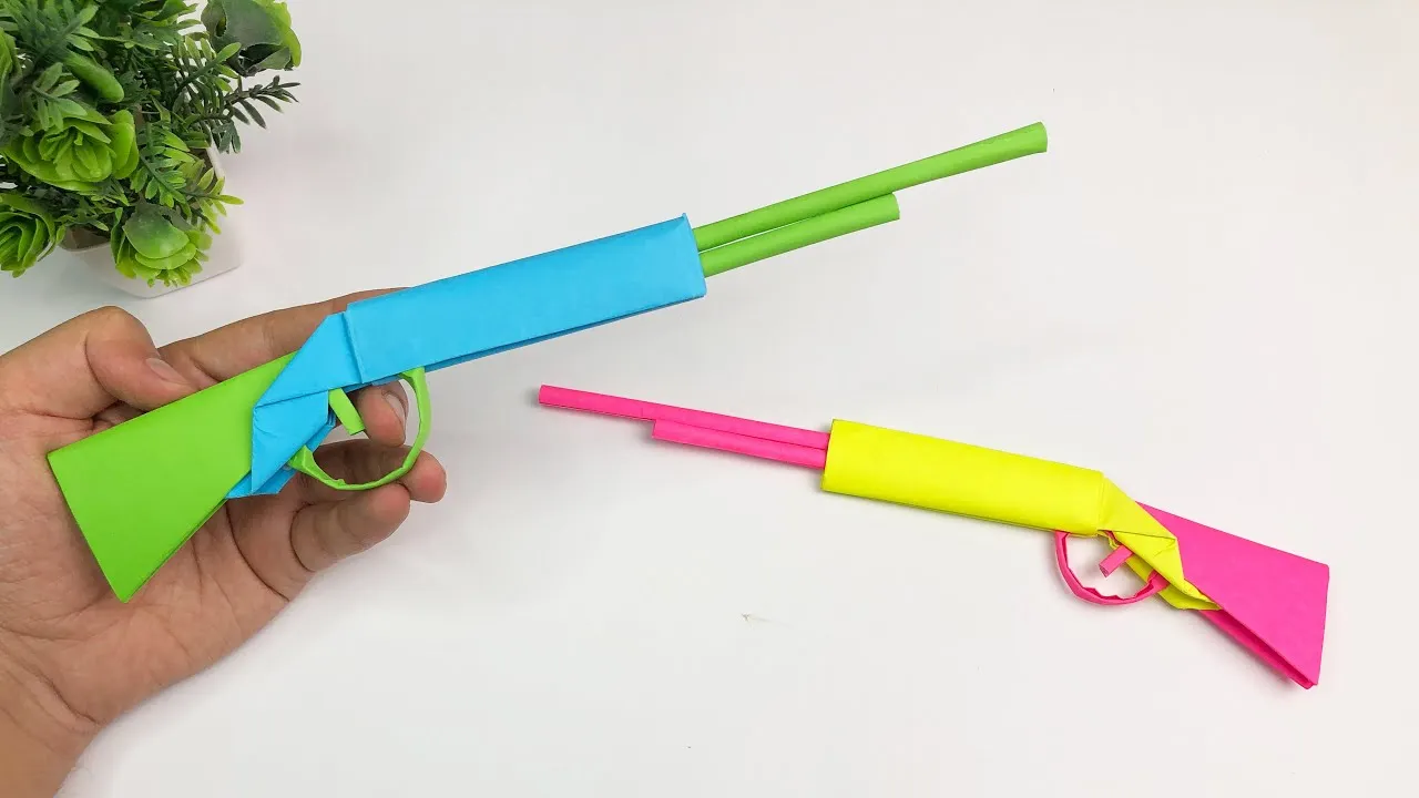  How to Make Origami Gun DIY Paper Pistol Crafting Tutorial   YouTube