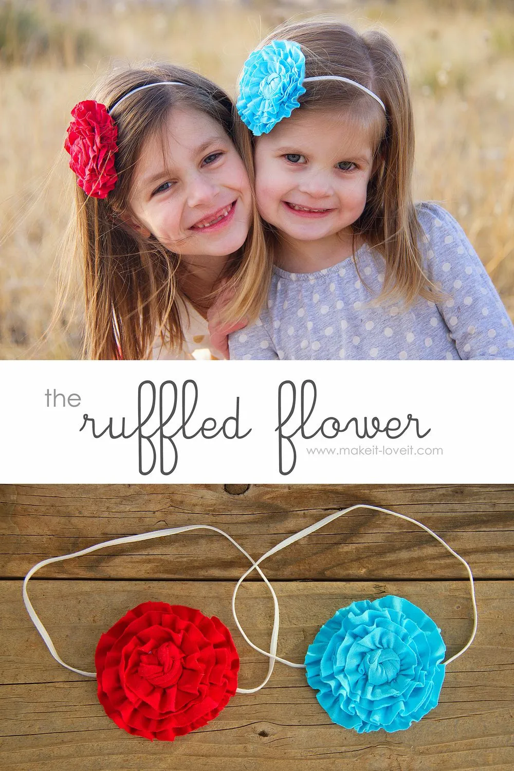 The Ruffled Flowerfor headbands clothing totes etc  Make It 