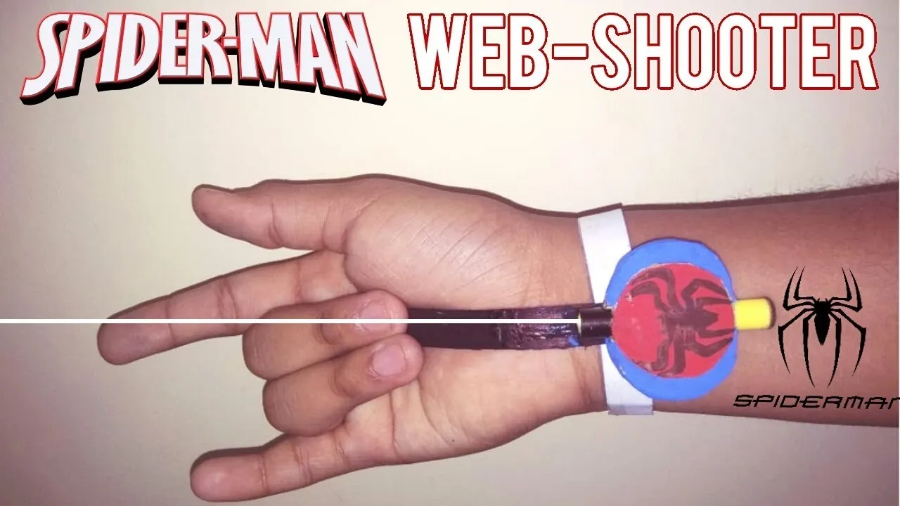 How to make a SPIDERMAN WEBSHOOTER at home Easy tutorial for 