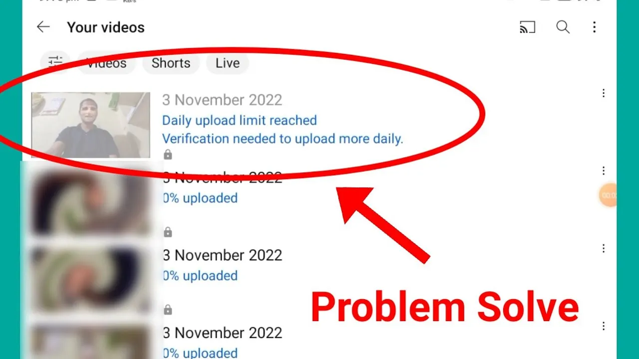 YouTube Fix Daily upload limit reached Verification needed to upload 