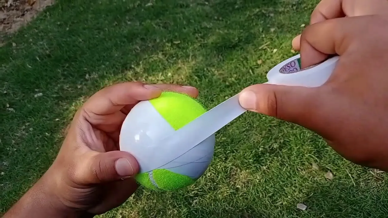 how to tape a tennis ball for cricket  taping tennis ball   YouTube