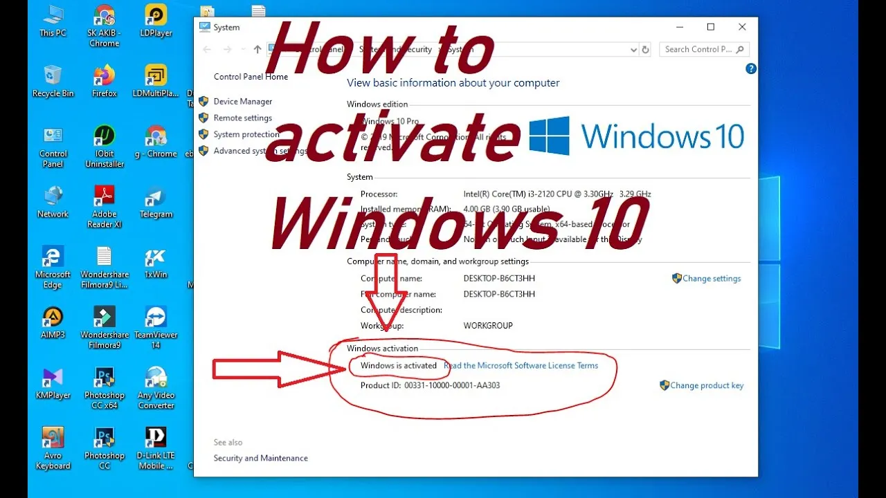 How to activate Windows  Windows 10 activation  Windows 10 activation 