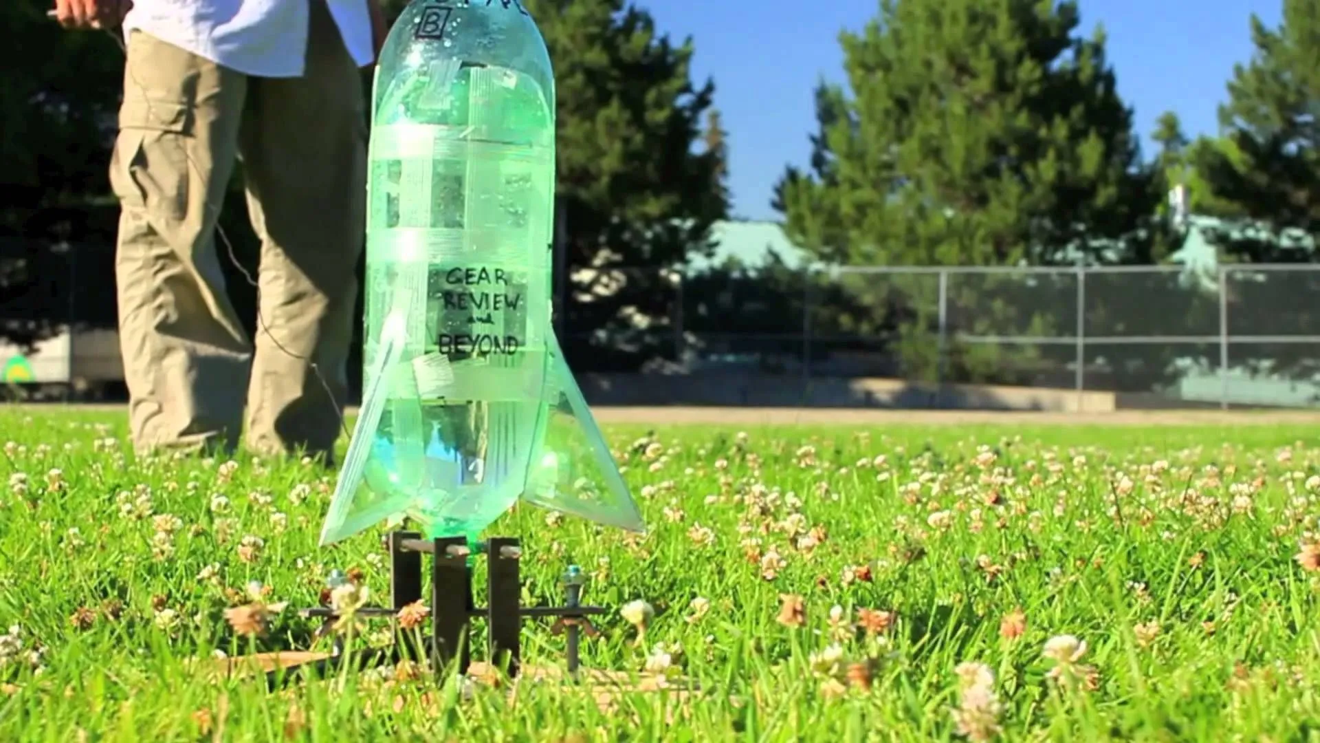 Check this awesome video of how the bottle rocket launcher is operated 