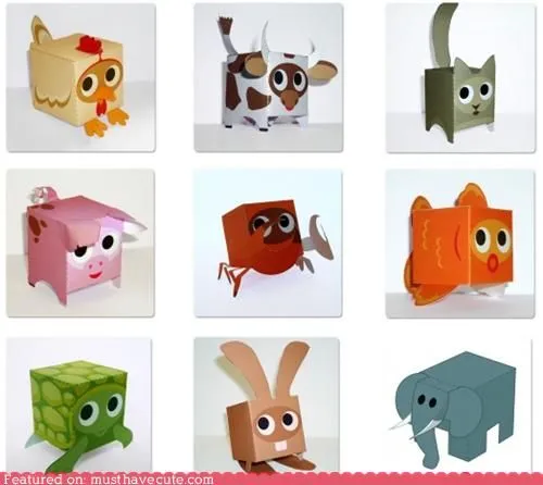 Free DIY Paper Box Animals  Tissue box crafts Paper crafts Kleenex 