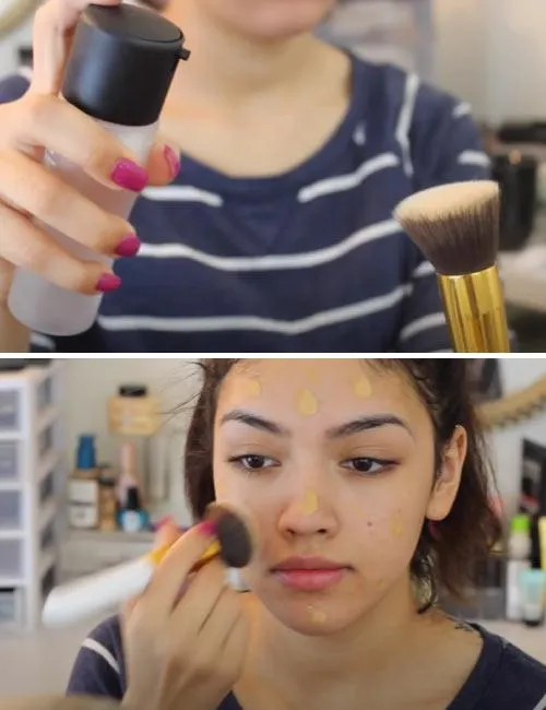 How To Apply Liquid Foundation With A Brush