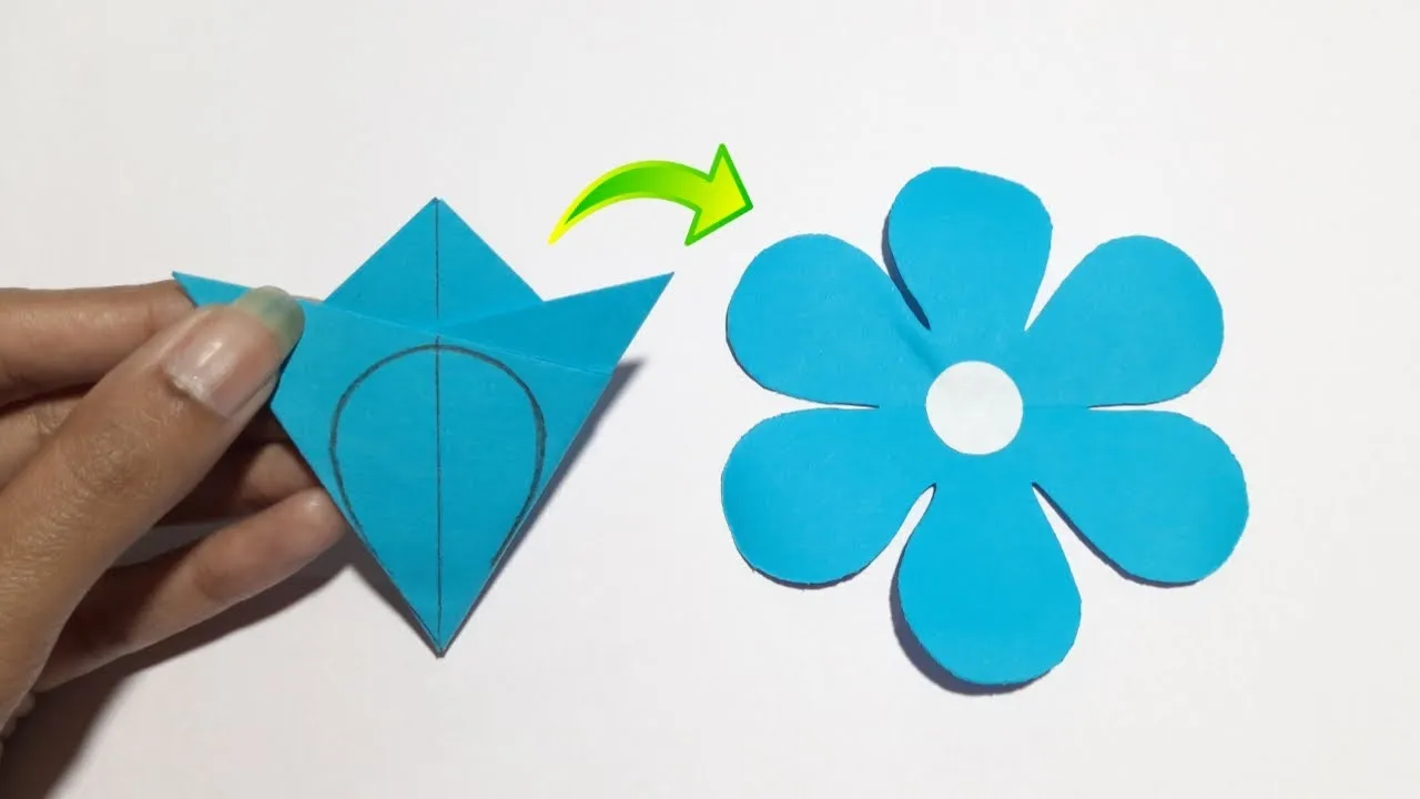 How To Make Paper Flower Very Easy  6 Petal Paper Flower Making Idea 