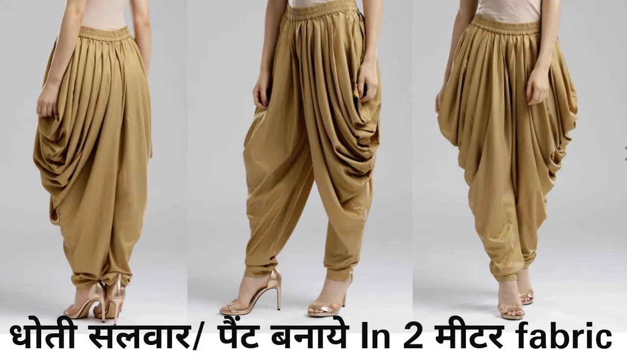 DIY dhoti salwar tutorial  dhoti pant  dhoti salwar cutting and 