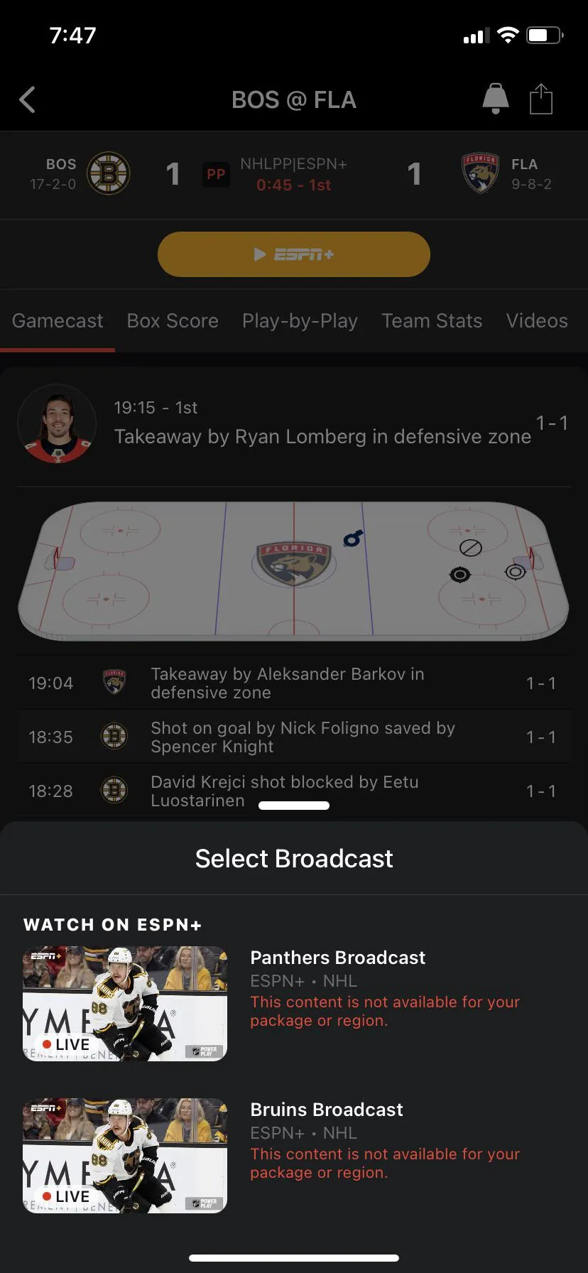 YouTube TV took away nesn so I got ESPN to watch at least some bruins 