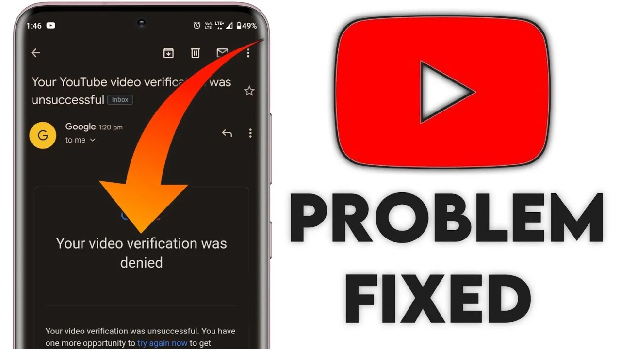 your YouTube video verification was and successful problem your video 