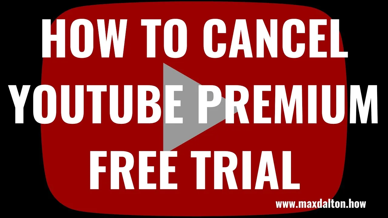 How to Cancel YouTube Premium Free Trial  YouTube