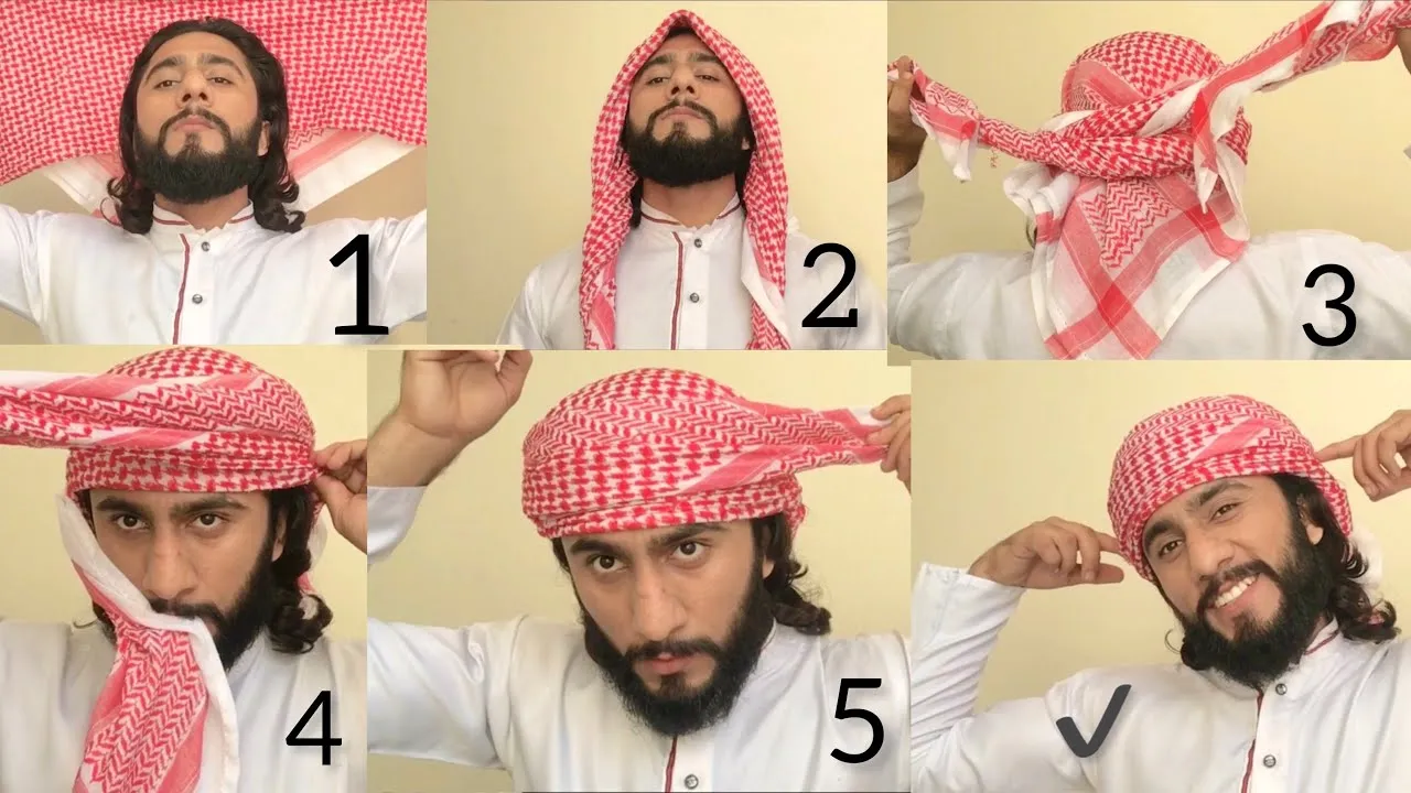 How to tie Dubai style headscarf S3  SheMagh Arabic  Majidshah  YouTube