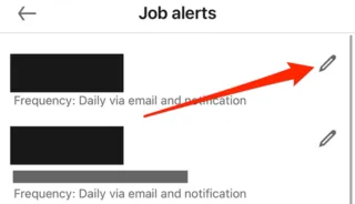 LinkedIn How to Edit a Job Alert