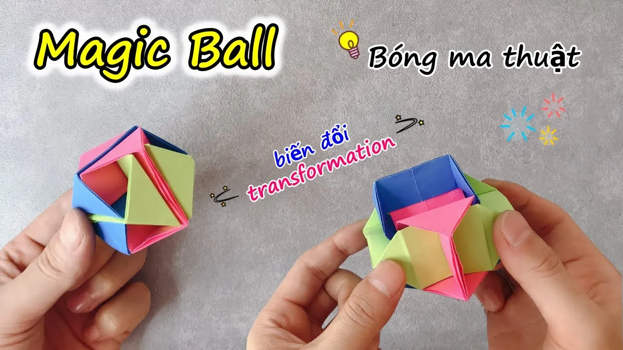 How to make a paper magic ball  Cch lm bng ma thut bng giy  