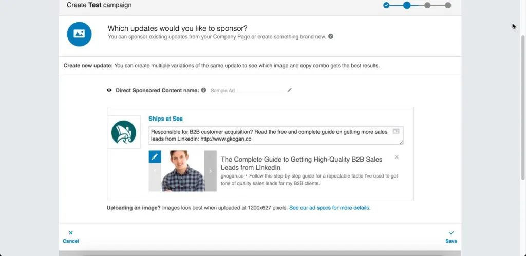 How to Use LinkedIn Sponsored Content to Get Sales Leads  Greg Kogan