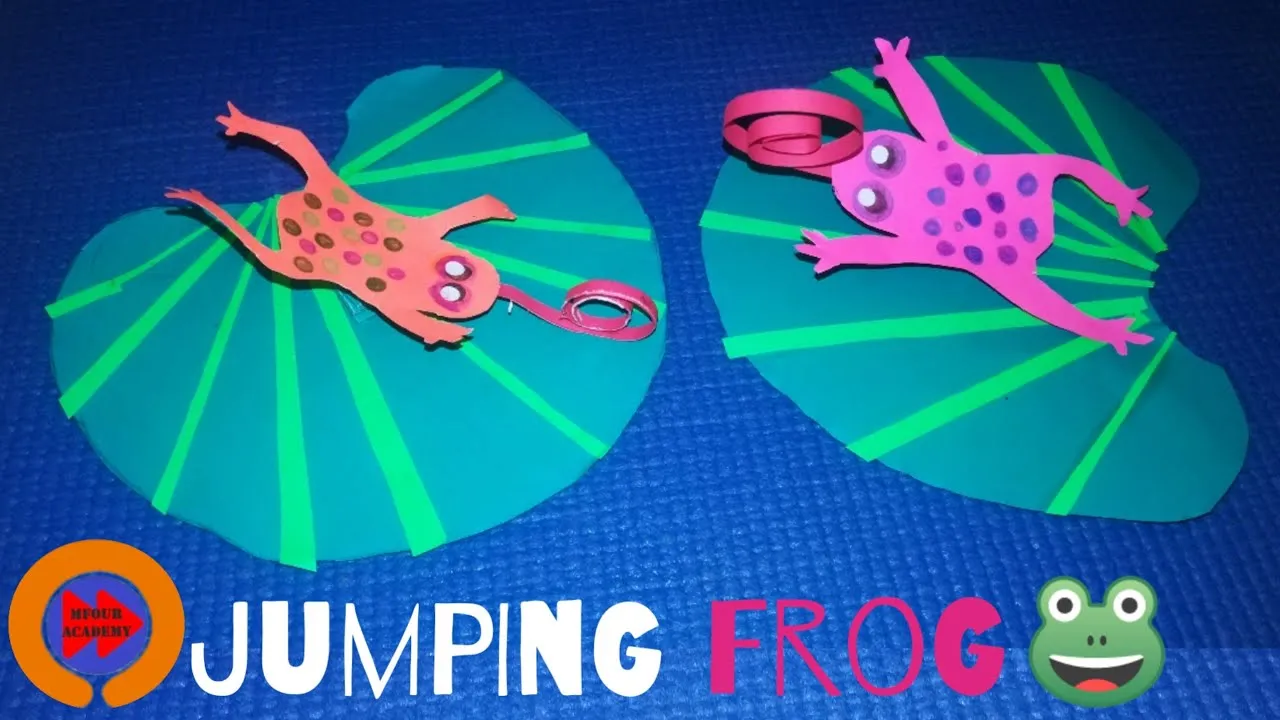 How to make a jumping frogPaper craft jumping frog  YouTube