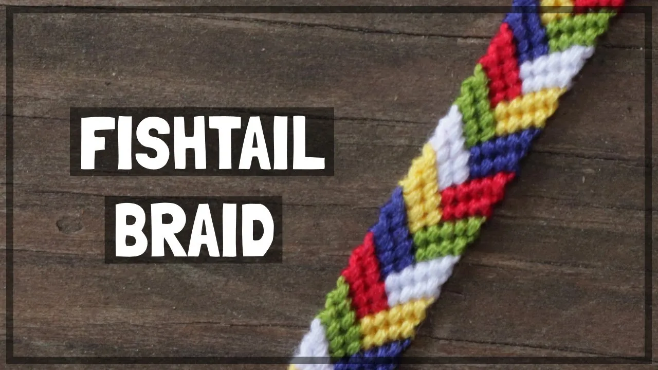 Fishtail Braid Friendship Bracelet Tutorial CC  YouTube