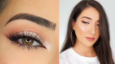 Applying Pink Eyeshadow for a Soft Feminine Look