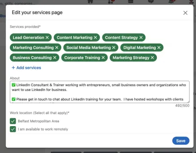 How to Add Request Services on LinkedIn