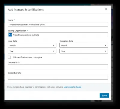 Mastering the Addition of PMP Certification to Your LinkedIn Profile