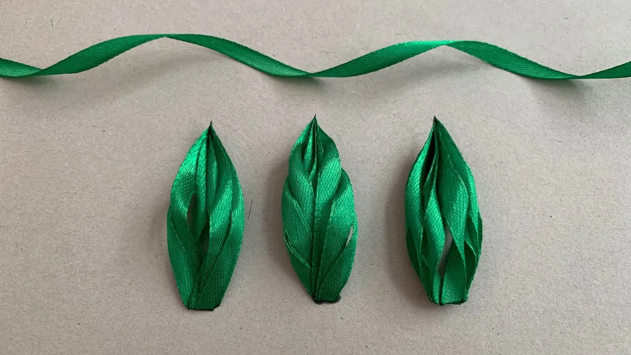 How to Make Ribbon Leaves: Craft Tutorial for Beginners on Dailymotion