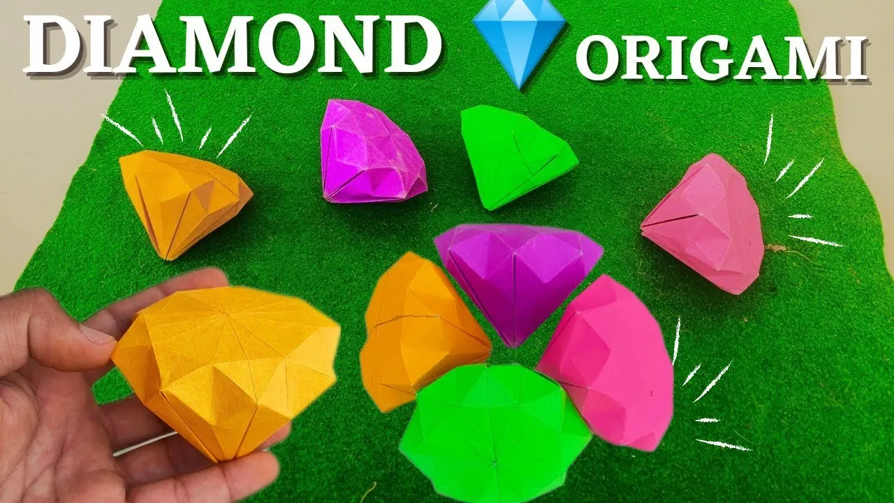 How to make diamond origami very easy step by step paper diamond