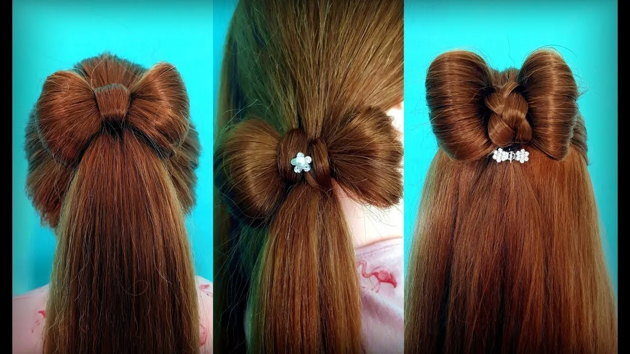 How to Make a Hair Bow 3 Cool Hairstyles Simple and Easy  YouTube