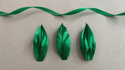 How to Make Ribbon Leaves: Craft Tutorial for Beginners on Dailymotion