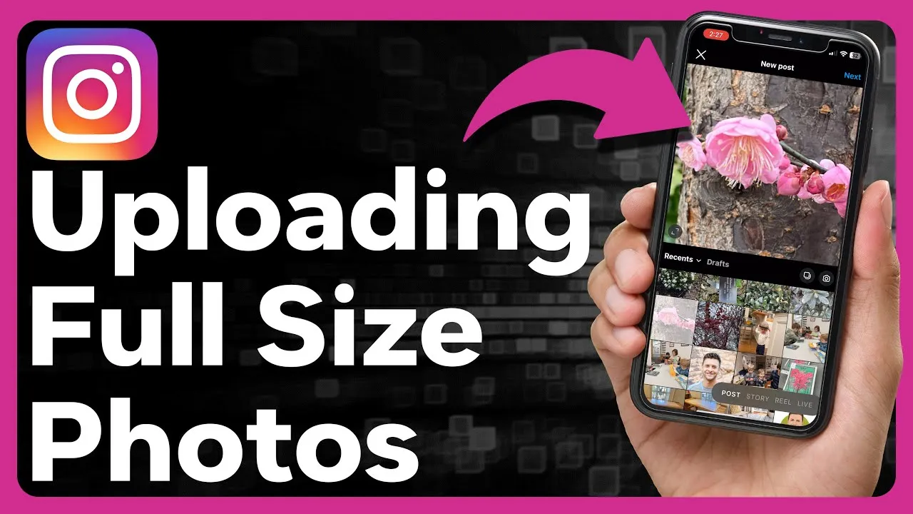 How To Upload A Full Size Photo On Instagram  YouTube