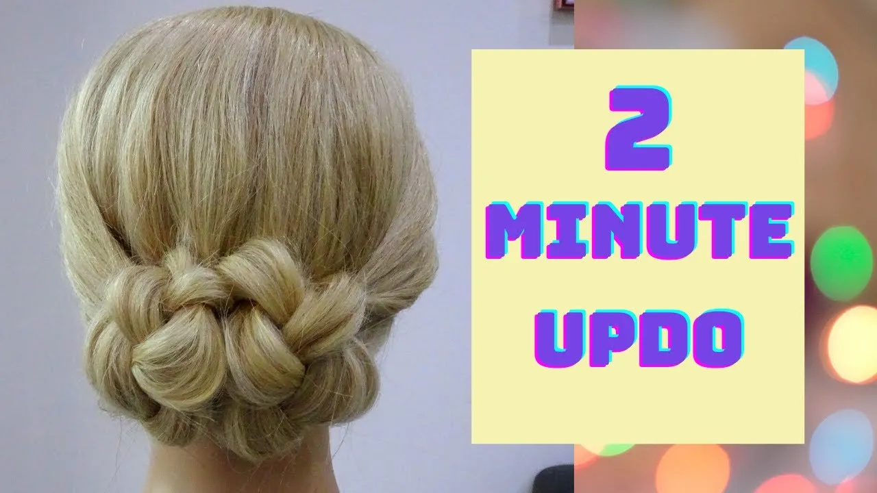 2 minute updo hair tutorial  YouTube
