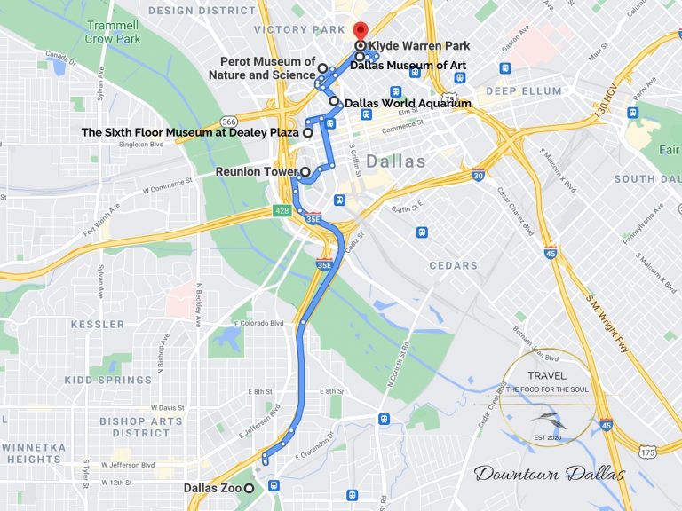 The Ultimate Guide To Dallas: Travel The Food For The Soul of Top Tourist Attraction and Places Map of Dallas USA