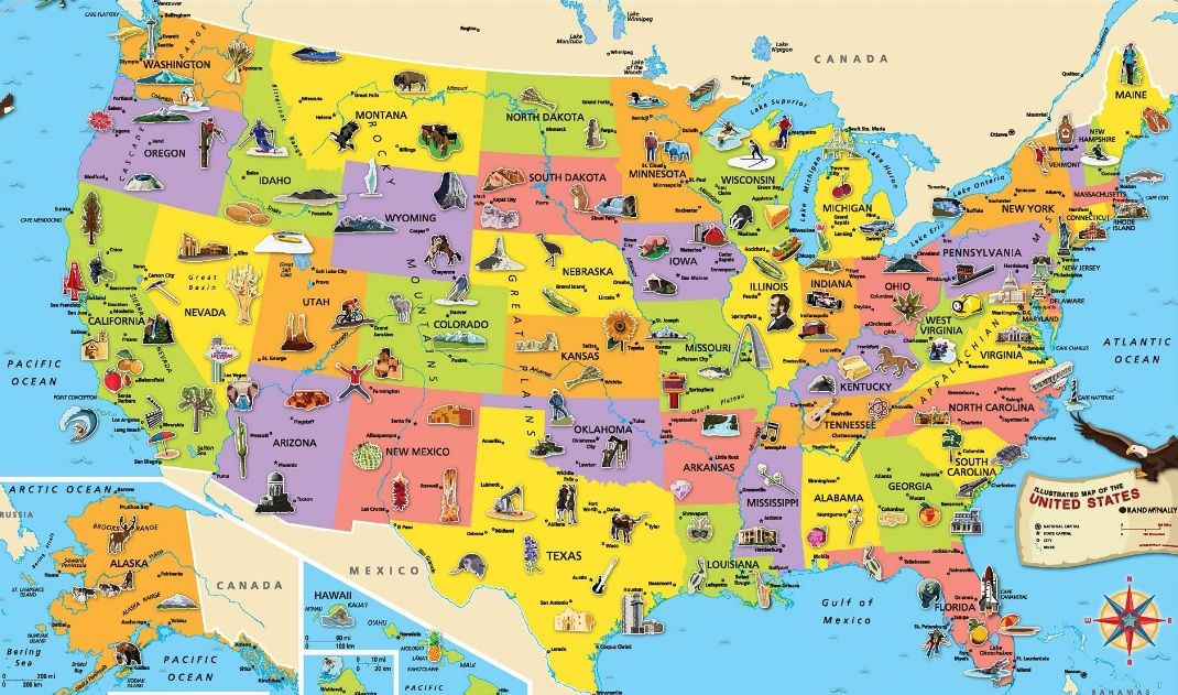 USA Tourist Attractions Map of Top Tourist Attraction and Places Map of United States USA