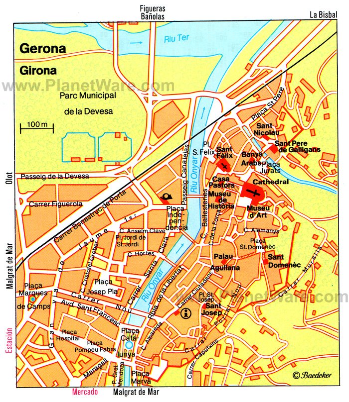Top Tourist Attraction And Places Map Of Girona Spain Tourist Places 