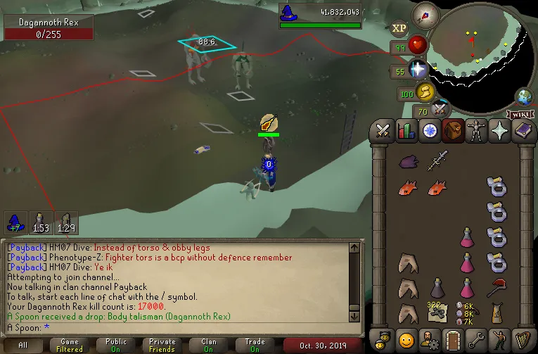 Discovering the Safe Spot for Dagannoth Rex in OSRS