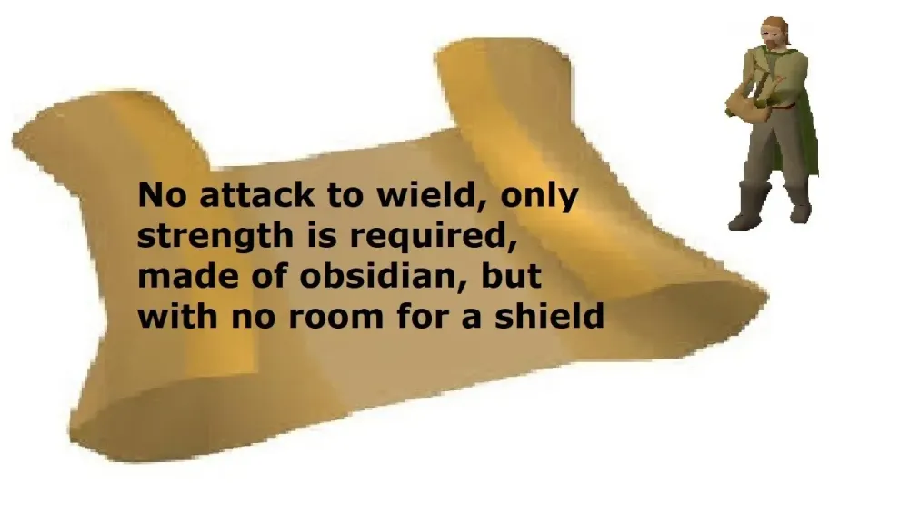 OSRS Clue Falo the Bard No attack to wield only strength is required 