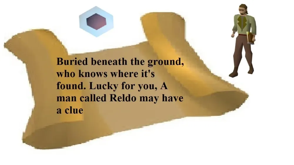 OSRS  Buried beneath the ground Reldo may have a clue  Beginner Clue 