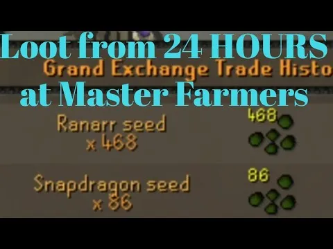 OSRS  24 hours Pickpocketing Master Farmers Loot OSRS mobile  YouTube