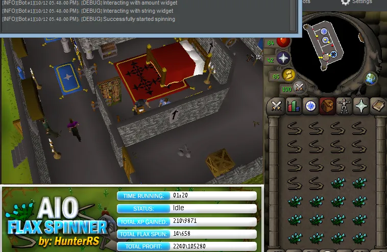 Hunters AIO Flax Spinner  Money Making  OSBot  2007 OSRS Botting