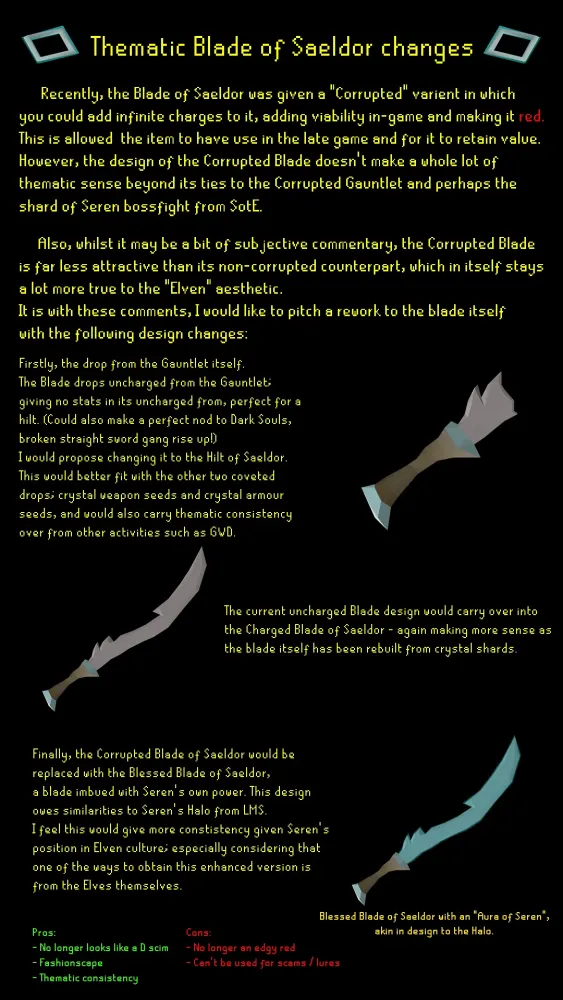 Thematic Blade of Saeldor changes  r2007scape